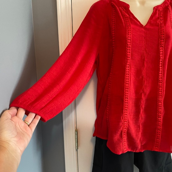 BUY 2 ITEMS & GET 1 FREE: Counterparts Peasant Style Long Sleeve Blouse Sz L - Picture 3 of 7